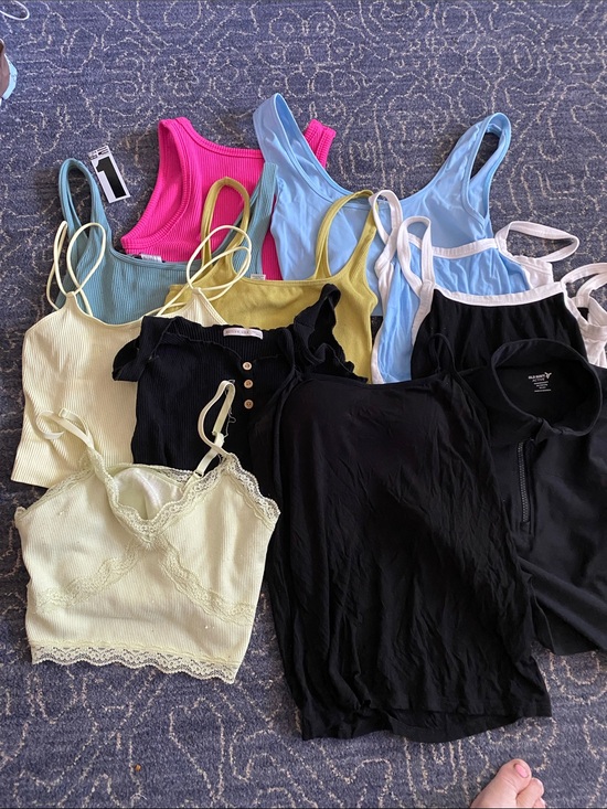 Bozzolo Tops - Women's Tank Tops Assorted Colors - Pink, Light Blue, Lime, Black, Cream